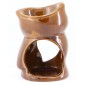 Аромалампа Сова с сердцем 9х5,5 см коричневая, керамика