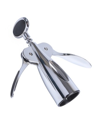 Штопор для вина Mallony Moderno хромированный с прорезиненной ручкой