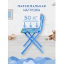 Стул детский Ника СТУ3/5 "С буквами" (синяя обивка и каркас, буквы, цифры, животные)