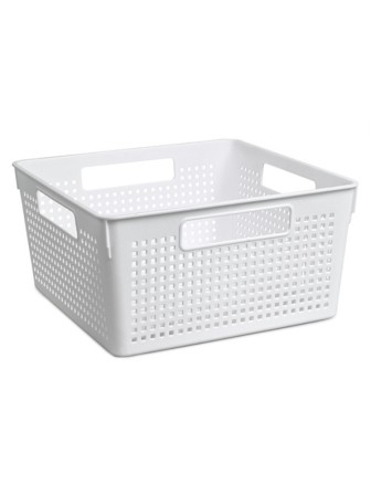 Коробка квадратная Лофт VIOLET 11 л, с крышкой, белая