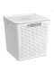 Коробка квадратная Лофт VIOLET 23 л с крышкой, белая