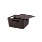 Коробка для хранения квадратная Береста VIOLET 11 л с крышкой, цвет венге