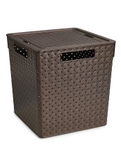 Коробка квадратная Береста VIOLET 23 л с крышкой венге