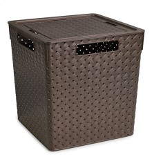 Коробка квадратная Береста VIOLET 23 л с крышкой венге