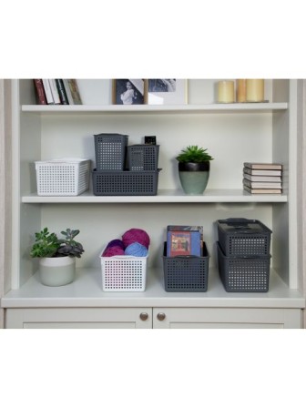 Корзинка 5.3 л Лофт VIOLET белый, 295х185х145 мм