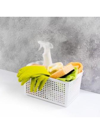 Корзинка 5.3 л Лофт VIOLET белый, 295х185х145 мм