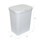 Корзина для белья 60 л Ротанг VIOLET с крышкой, белый