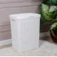 Корзина для белья 60 л Ротанг VIOLET с крышкой, белый