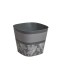 Кашпо квадратное 2.5 л VIOLET Листопад с поддоном, серый