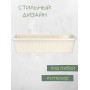 Балконный ящик для цветов VIOLET Ротанг 63 см, цвет слоновая кость
