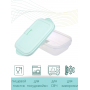 Контейнер для СВЧ 0.9 л Push VIOLET, цвет мятный