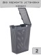 Корзина для белья VIOLET Лофт 50 л узкая с крышкой, цвет серый