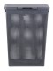 Корзина для белья VIOLET Лофт 50 л узкая с крышкой, цвет серый