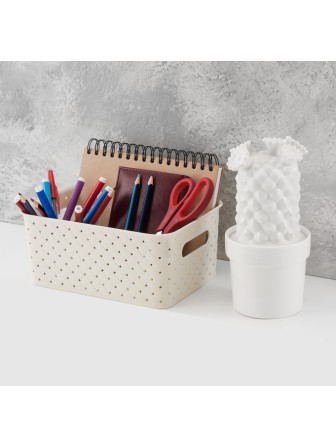 Корзинка 3 л "Береста" VIOLET, 235х173х105 мм, цвет слоновая кость