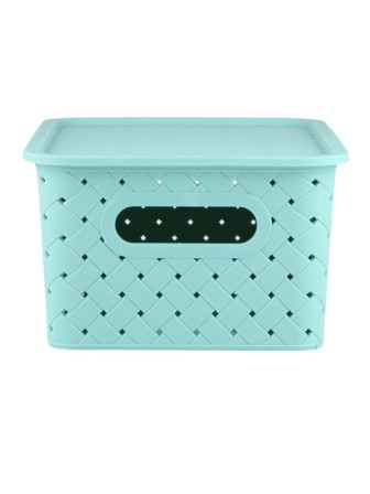 Корзинка 3 л Береста VIOLET с крышкой, цвет шалфей