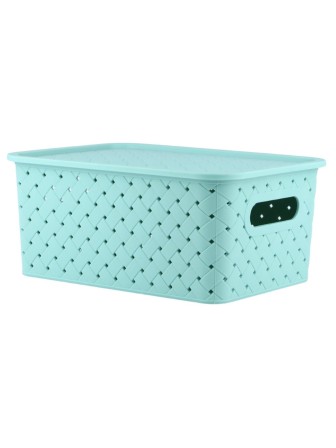 Корзинка 3 л Береста VIOLET с крышкой, цвет шалфей