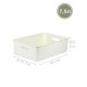 Корзинка 7.5 л Береста VIOLET, 350х245х105 мм, цвет слоновая кость