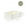 Корзинка 7.5 л Береста VIOLET, 350х245х105 мм, цвет слоновая кость