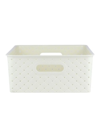 Корзинка 7.5 л Береста VIOLET, 350х245х105 мм, цвет слоновая кость