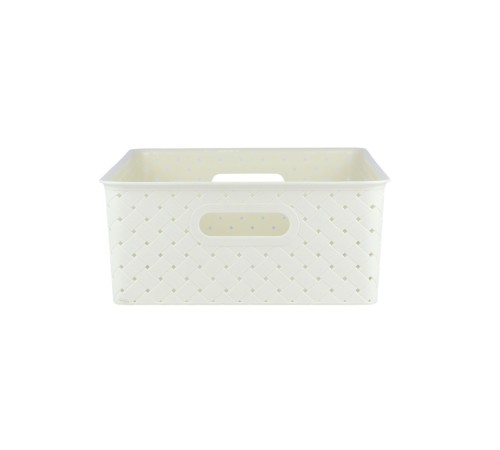 Корзинка 7.5 л Береста VIOLET, 350х245х105 мм, цвет слоновая кость