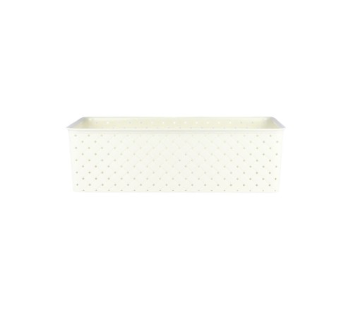 Корзинка 7.5 л Береста VIOLET, 350х245х105 мм, цвет слоновая кость