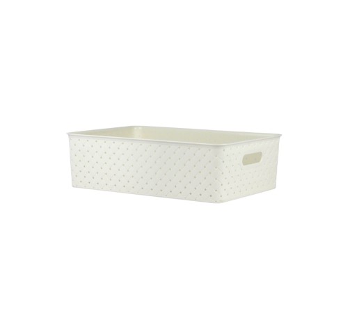 Корзинка 7.5 л Береста VIOLET, 350х245х105 мм, цвет слоновая кость