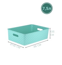 Корзинка 7.5 л Береста VIOLET, 350х245х105 мм, цвет шалфей