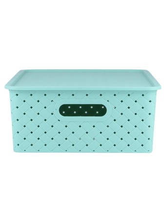 Корзинка 7.5 л Береста VIOLET с крышкой, цвет шалфей