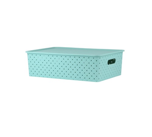 Корзинка 7.5 л Береста VIOLET с крышкой, цвет шалфей