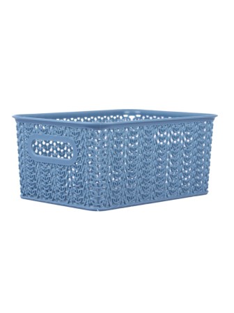 Корзинка 3 л Вязь VIOLET, 235х173х105 мм, голубая норка