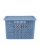 Корзинка 3 л Вязь VIOLET с крышкой, цвет голубая норка