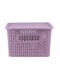 Корзинка 3 л Вязь VIOLET с крышкой, цвет пепел розы
