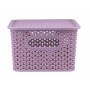 Корзинка 3 л Вязь VIOLET с крышкой, цвет пепел розы
