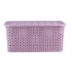 Корзинка 3 л Вязь VIOLET с крышкой, цвет пепел розы