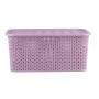 Корзинка 3 л Вязь VIOLET с крышкой, цвет пепел розы