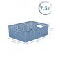 Корзинка 7.5 л Вязь VIOLET, 350х245х105 мм, цвет голубая норка
