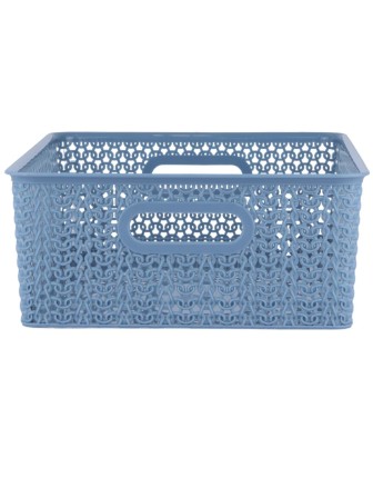 Корзинка 7.5 л Вязь VIOLET, 350х245х105 мм, цвет голубая норка