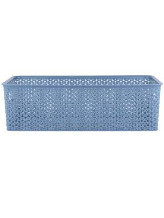 Корзинка 7.5 л Вязь VIOLET, 350х245х105 мм, цвет голубая норка