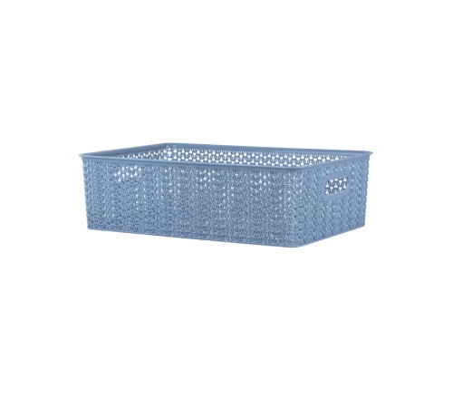 Корзинка 7.5 л Вязь VIOLET, 350х245х105 мм, цвет голубая норка