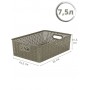 Корзинка 7.5 л Вязь VIOLET, 350х245х105 мм, цвет капучино