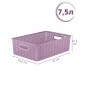Корзинка 7.5 л Вязь VIOLET, 350х245х105 мм, цвет пепел розы