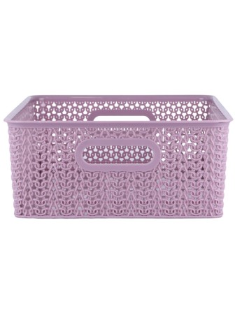 Корзинка 7.5 л Вязь VIOLET, 350х245х105 мм, цвет пепел розы