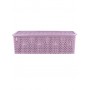 Корзинка 7.5 л Вязь VIOLET с крышкой, цвет пепел розы