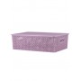 Корзинка 7.5 л Вязь VIOLET с крышкой, цвет пепел розы