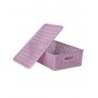 Корзинка 7.5 л Вязь VIOLET с крышкой, цвет пепел розы