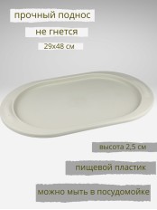 Поднос овальный VIOLET 48х29 см, цвет латте