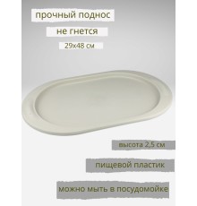 Поднос овальный VIOLET 48х29 см, цвет латте