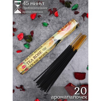 Благовония HEM Чайная роза (Tea Rose), 20 ароматических палочек