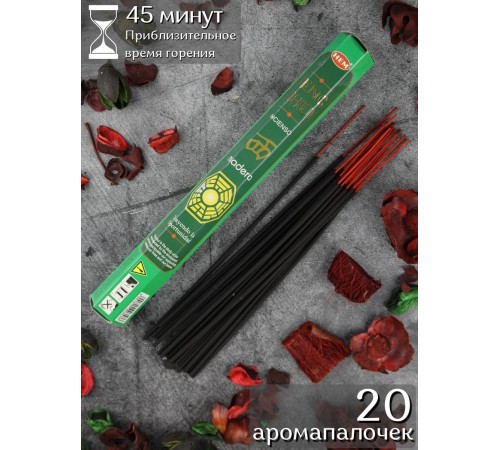 Благовония HEM Фэншуй Дерево (Fengshui Wood), 20 палочек, зеленая коробка