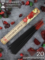 Благовония HEM Корица Яблоко (Cinnamon Apple), аромапалочки 20 шт.